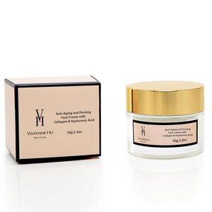 Vivienne Hu Anti-Aging & Firming Face Cream with Collagen & Hyaluronic Acid NIB